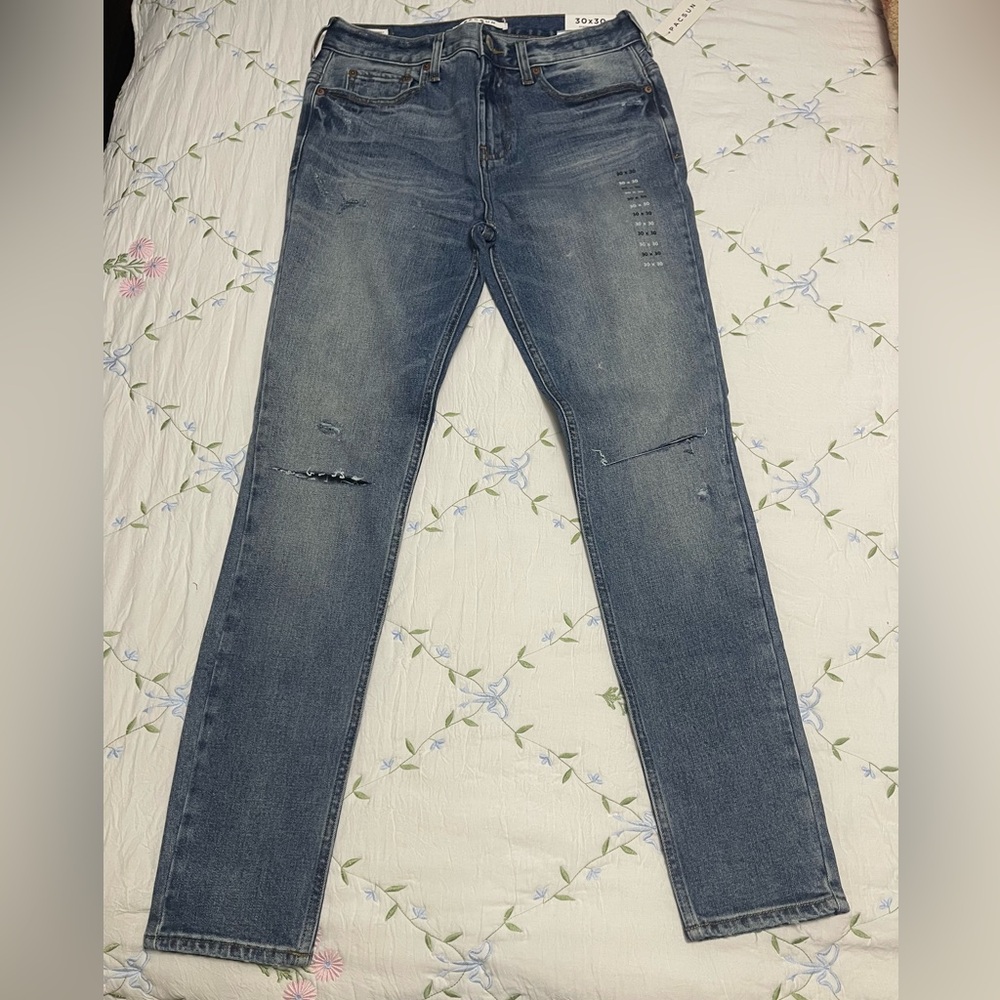 PacSun Light and Dark Blue Denim Jeans